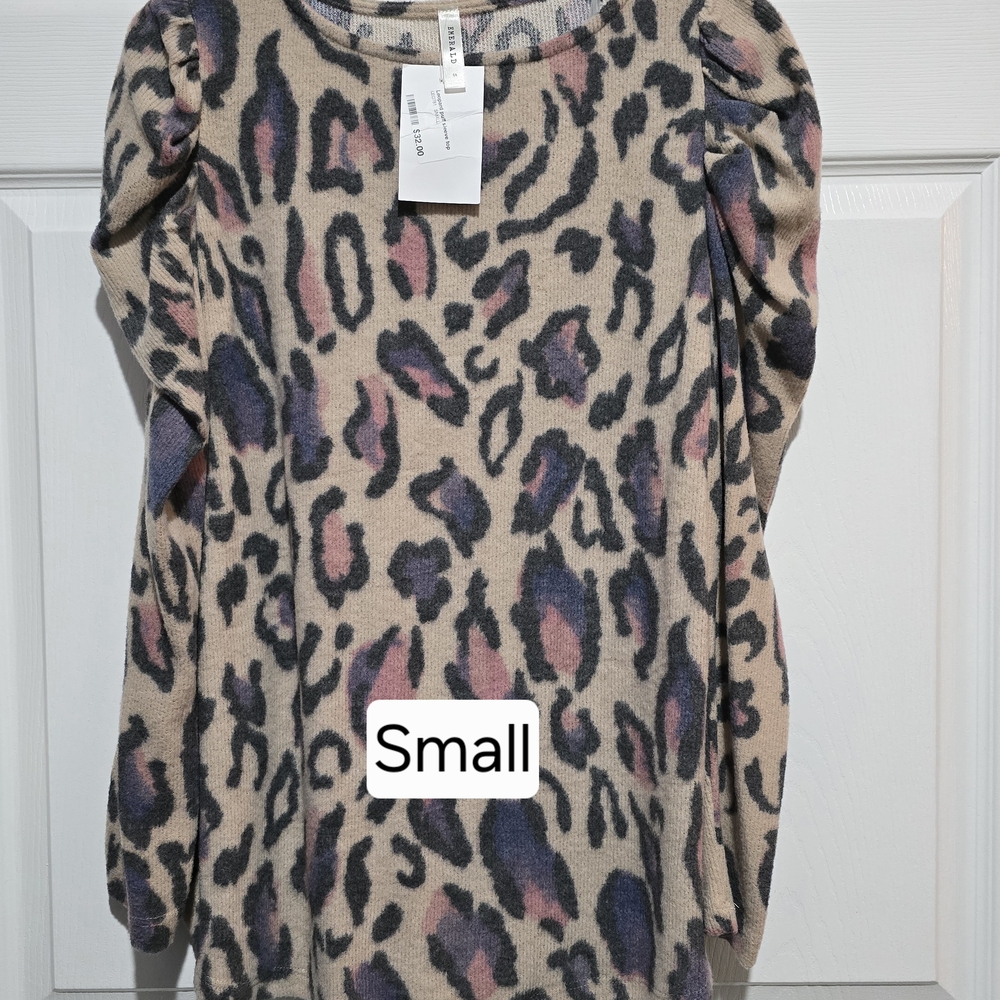 Emerald Animal Print Top - Black, Purple, Pink